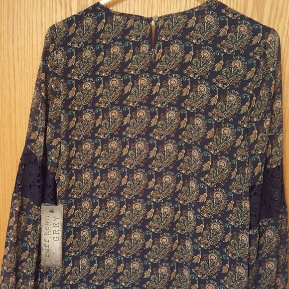 Ruff Hewn Grey - chiffon and lace shift dress - Picture 4 of 4